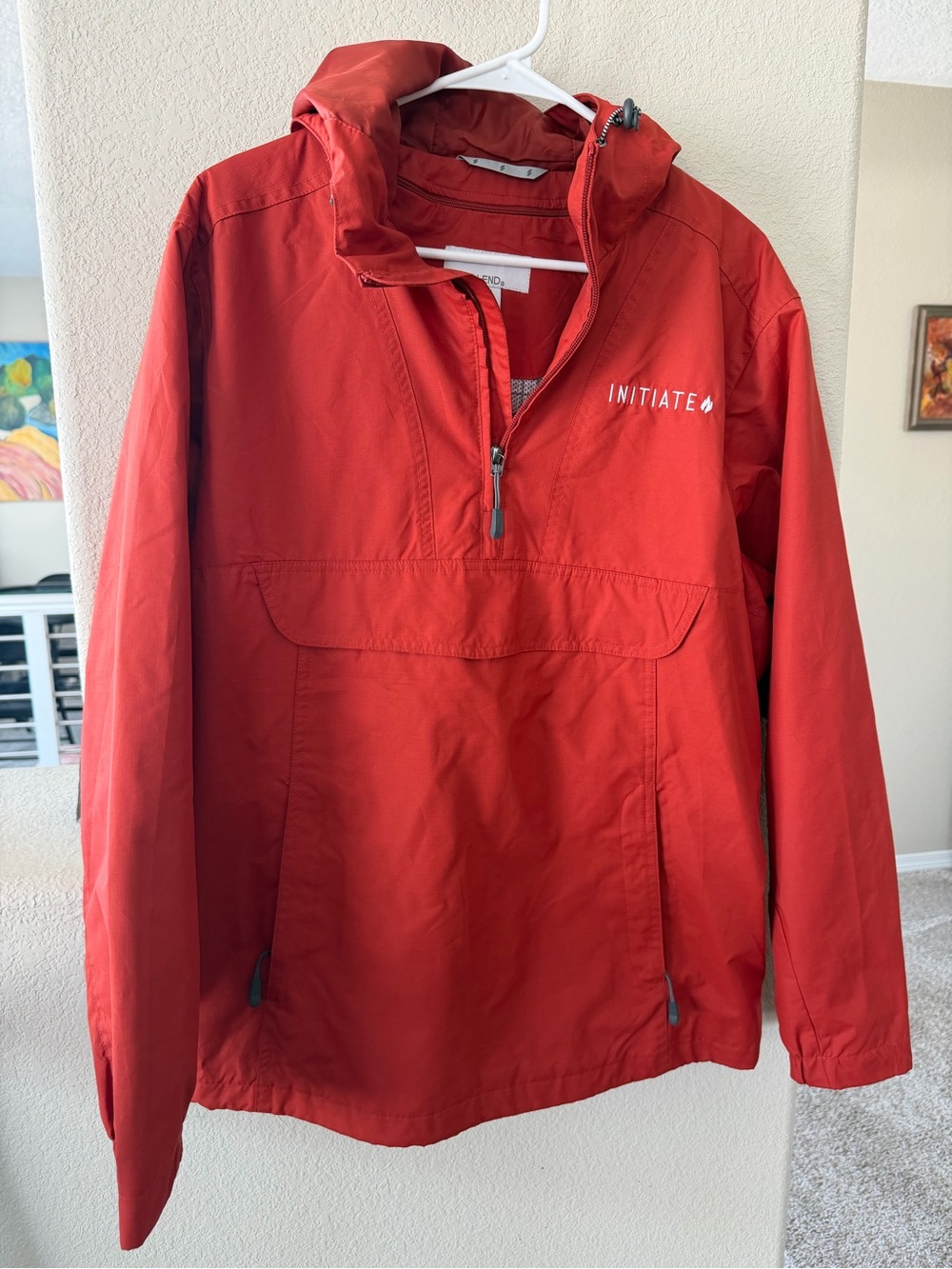 North End Initiate Red Packable Anorak Windbreaker – Men’s Medium